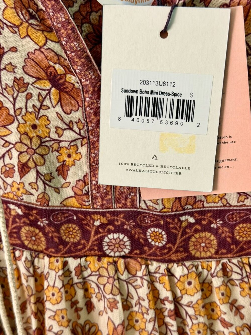 SOLD!!! Spell & The Gypsy Sundown Boho Mini Dress - Picture 5 of 14